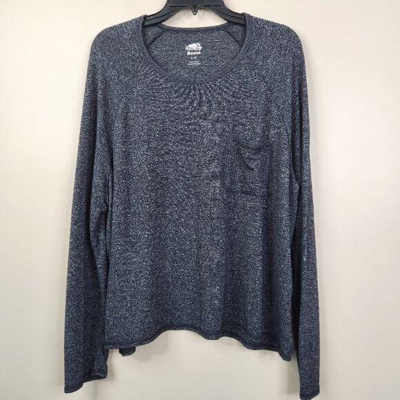 Roots Long Sleeve Space Dyed Round Neck Lightweight Shirt Large - Picture 1 of 5